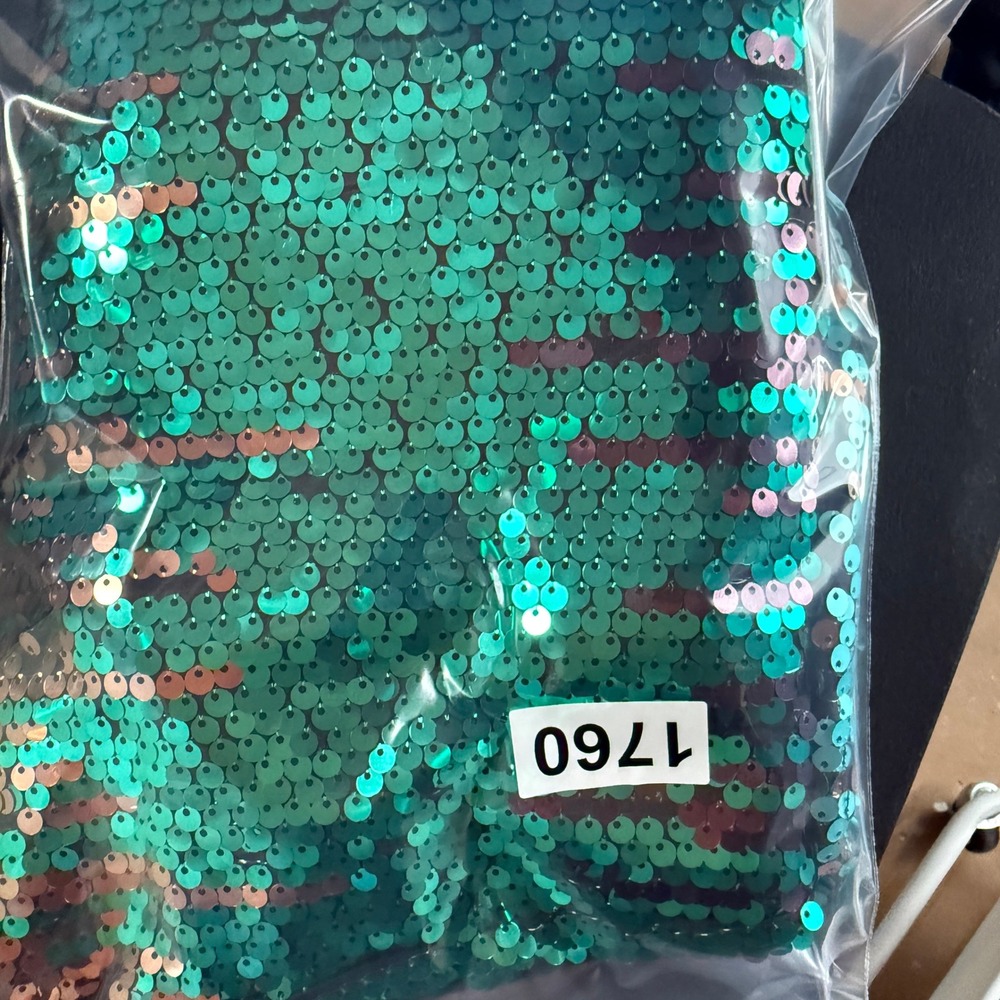 Gilli Womens Sequin Ombre V-Neck Mini Dress Teal Green Bronze MD6733G Size S - Picture 7 of 7